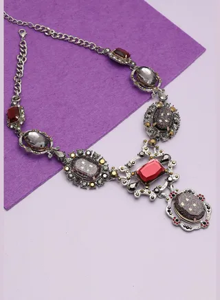 Gold Plated Designer Stone Necklace