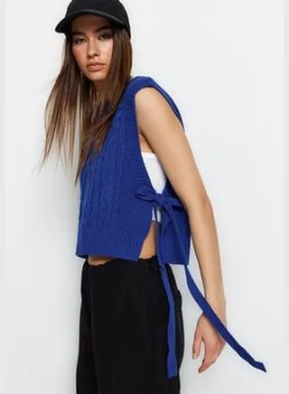 Saks Crop Knitwear Sweater TWOAW22SV0058