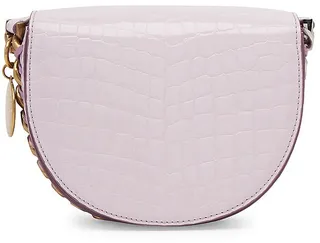 Croc Embossed Frayme Shoulder Bag