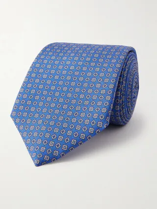 7cm Printed Silk Tie