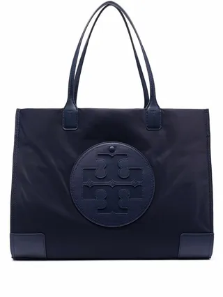 T Monogram leather-trim tote