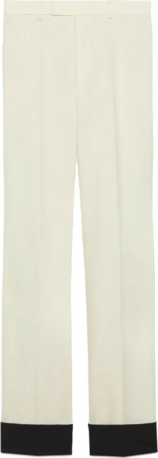 Mohair-Blend Straight-Leg Trousers