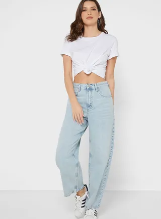 High Waist Straight Jeans