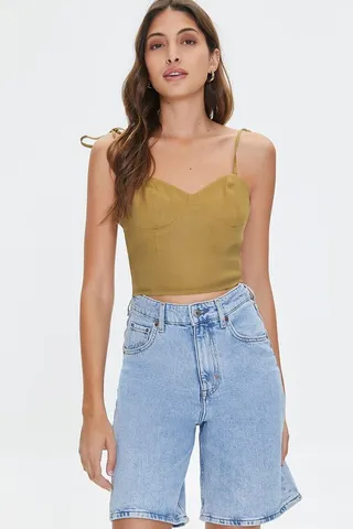 Sweetheart Linen-Blend Cami