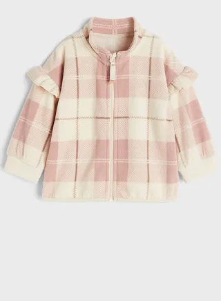 Kids Checks Fleece Zip Through Jacket