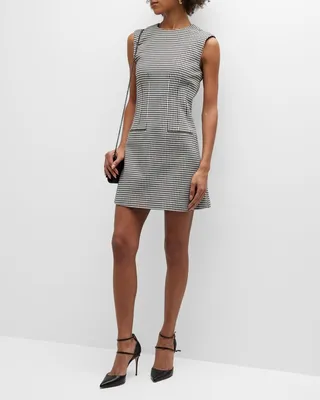 Rooney Houndstooth Mini A-Line Dress