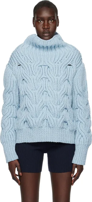 Cecilie Bahnsen Blue India Turtleneck