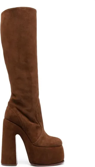 High Platform Suede Boots