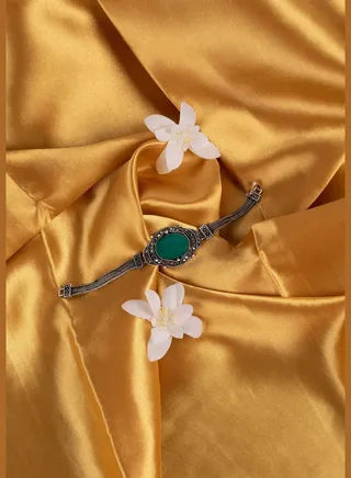 Gold Plated Designer Stone Stud