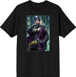 DC Comic Book Batgirl Character Men’s Black Short Sleeve Graphic Tee-S