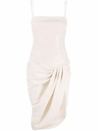 Sequin-Embellished Midi Dress