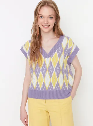 Jacquard Knitted Sweater