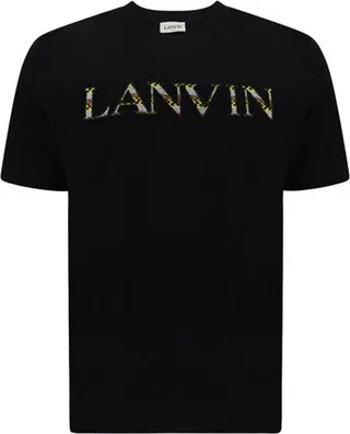 Lanvin Logo Embroidered Crewneck T-Shirt