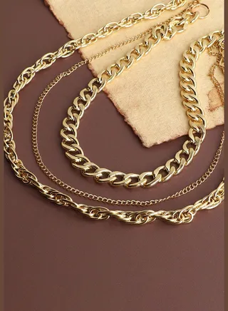 Gold Plated Designer Layered Necklace