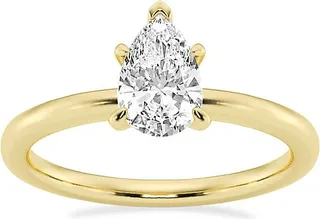 Build Your Own Collection 14K Yellow Gold & Lab Grown Pear Shape Diamond Solitaire Engagement Ring