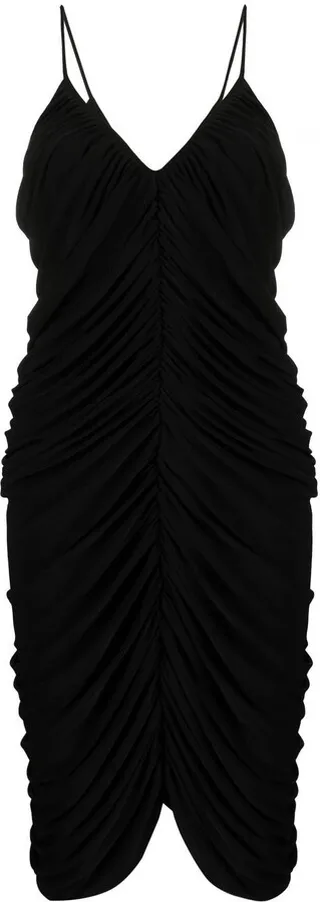 Ruched-Detail Midi Dress