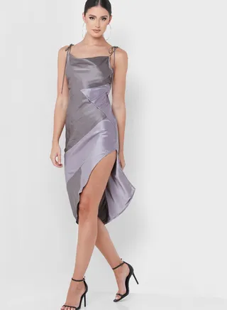 Strappy Color Block Dress