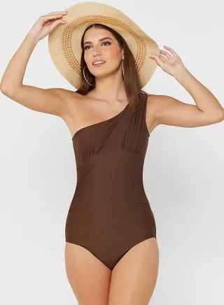 One Shoulder High Leg Swimsuit