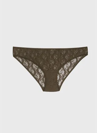 Lace High Leg Bikini Bottom