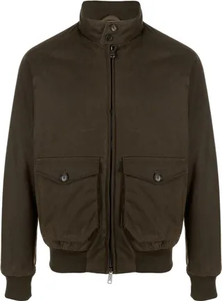 Flap-Pocket Cotton Bomber Jacket