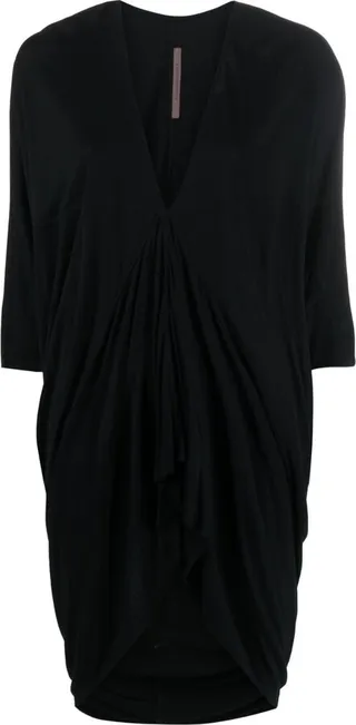 gathered-detail V-neck blouse