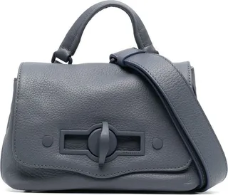 Leather Embossed-Logo Crossbody Bag