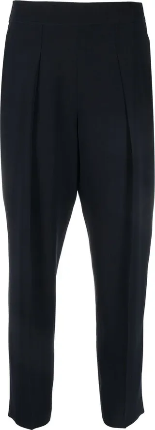 Pleated Cropped Trousers