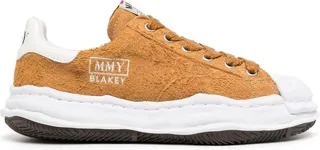 Textured-Suede Low-Top Sneakers