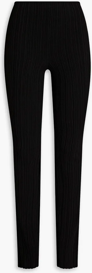 Ribbed-knit leggings