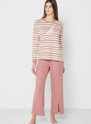 Striped Knitted Pyjama Set
