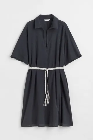 Tie-belt Shirt Dress