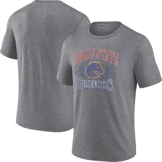 NCAA Boise State Broncos Men's Gray Tri-Blend Short Sleeve T-Shirt - L