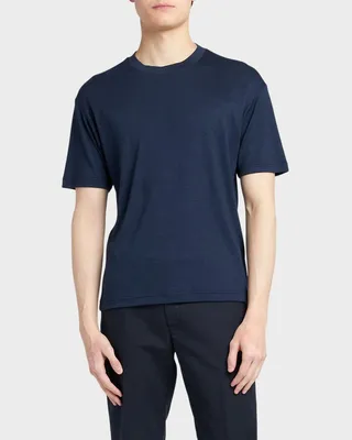 Men's Cashmere-Silk Crewneck T-Shirt