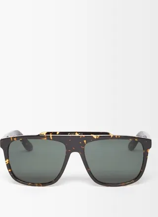 Flat-top D-frame Acetate Sunglasses