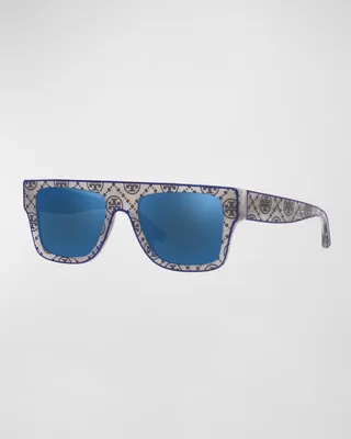 All-Over Monogram Rectangle Acetate Sunglasses