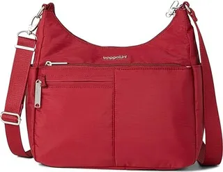 Baggallini Anti-Theft Free Time Crossbody (Ruby Red) Handbags