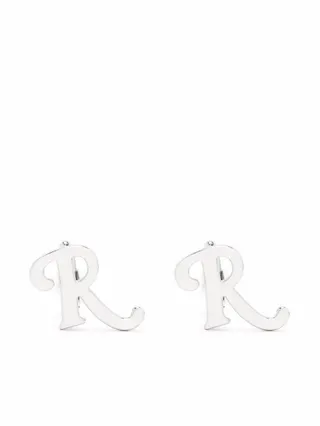 R silver-plated cufflinks