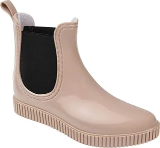 Journee Collection Comfort Foam Drip Rain Boot (Taupe) Women's Shoes