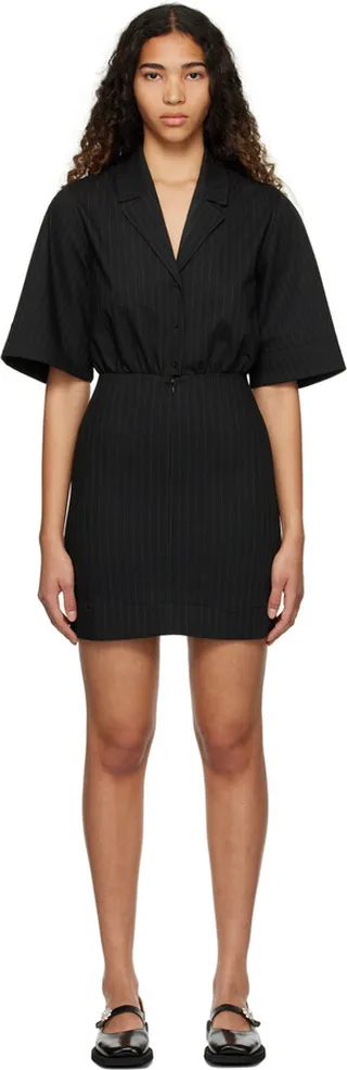 GANNI Black Stripe Minidress