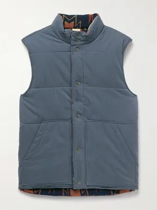 + Doug Good Feather Reversible Quilted Shell Gilet