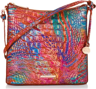 Katie Croc Embossed Leather Crossbody Bag