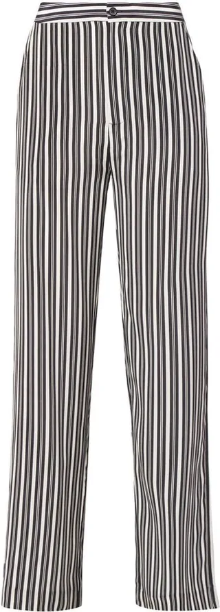 Striped Straight-Leg Trousers