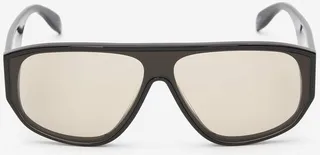 Mcqueen Graffiti Mask Sunglasses In Black