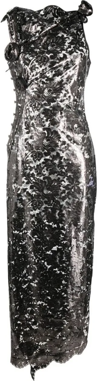 Lace-Design Long Dress