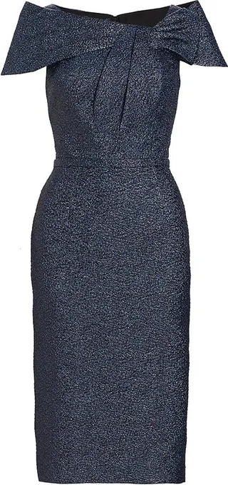 Bow Boatneck Cocktail Dress