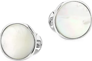 Ox & Bull Trading Co. Sterling Silver & Mother of Pearl Cufflinks