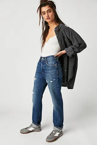 Levi's 501 Straight Selvedge Jeans by Levi's at Free People