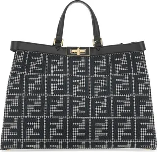 Fendi FF Embroidered X Tote Bag