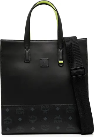 small Aren leather-panelled messenger bag