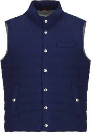 Brunello Cucinelli High Neck Sleeveless Padded Gilet